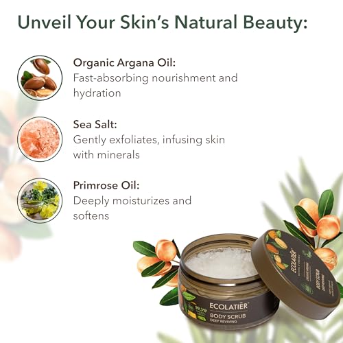 Organic Argan Oil Exfoliating Body Scrub, 8.5 Fl Oz - Image 3
