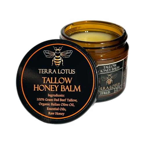 Organic Beef Tallow Balm with Raw Honey ? 2 oz