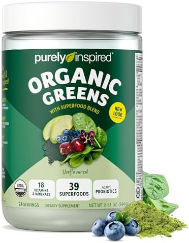 Organic Green Powder Smoothie Mix ? Vegan, Gluten-Free, 24 Servings