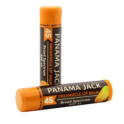 Panama Jack SPF 45 Sunscreen Lip Balm, Dreamsicle, 2-pack