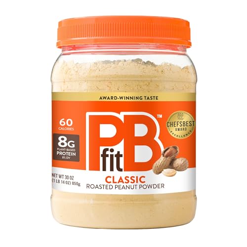 PBfit Classic Peanut Butter Powder, 30oz, Gluten-Free, 60 Calories