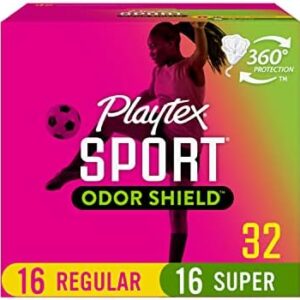 Playtex Sport Odor Shield Tampons, 32ct Regular/Super Unscented