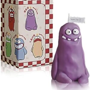 Purple Monster Decorative Soy Scented Candle for Bedroom, 8 oz