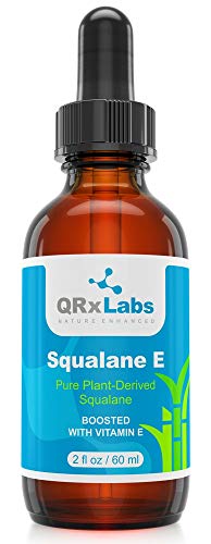 QRxLabs Organic Plant-Based Squalane Oil with Vitamin E