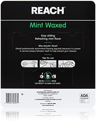 REACH Mint Waxed Dental Floss, 55yd, PFAS-Free, Shred Resistant - Image 4