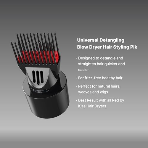 Red by Kiss Universal Detangling Pik for Hair Dryers - Image 2