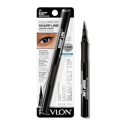 Revlon ColorStay Waterproof Liquid Eyeliner Pen, Smudge-proof