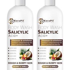 Salicylic Acid Body Wash ? Exfoliating, Gentle, Coconut Vanilla (16 fl oz x 2)