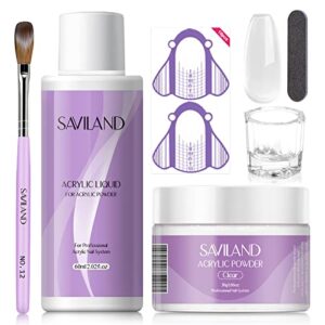 SAVILAND Acrylic Nail Kit: 30g Powder, 60ml Liquid, Tools