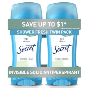 Secret Women?s Antiperspirant, 24hr Protection, Shower Fresh, 2-Pack