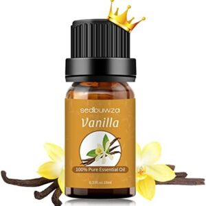Sedbuwza Organic Vanilla Essential Oil 10ml Bottle for Aromatherapy and Candle Making