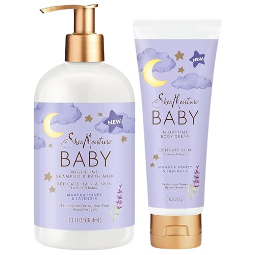 Shea Moisture Baby Care Set: Nighttime Shampoo & Cream