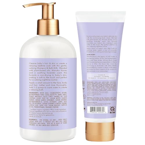 Shea Moisture Baby Care Set: Nighttime Shampoo & Cream - Image 2