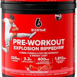 Six Star Ripped 2.0 Watermelon Pre-Workout ? 30 Servings