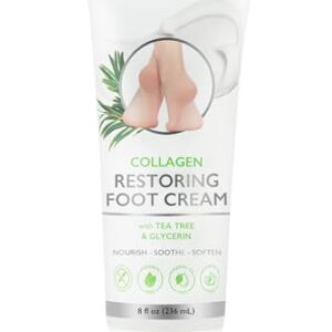 SpaScriptions Collagen Foot Cream for Dry, Cracked Feet 8 oz