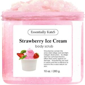 Strawberry Ice Cream Body Scrub 10 oz ? Natural, Refreshing Gift