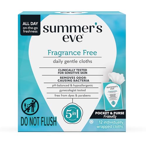 Summer?s Eve Fragrance-Free Feminine Wipes, 12 Count