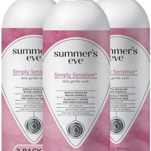 Summer?s Eve Simply Sensitive Body Wash, Travel Size 3-Pack