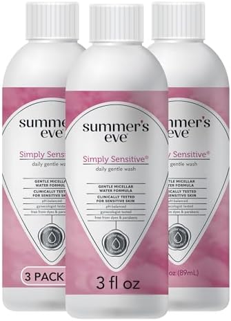 Summer?s Eve Simply Sensitive Body Wash, Travel Size 3-Pack