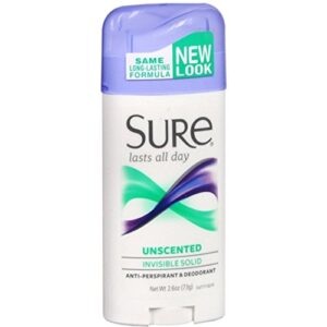 Sure Unscented Anti-Perspirant Deodorant 2.60 oz, Pack of 10