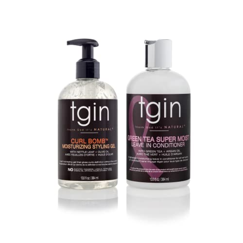 Tgin Green Tea Leave-In & Curl Gel Gift Set