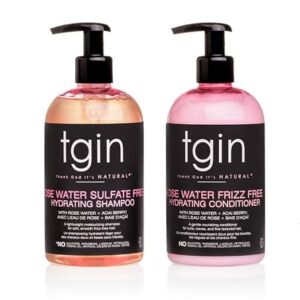 Tgin Rose Water Shampoo & Conditioner for Curly Hair, 13 oz