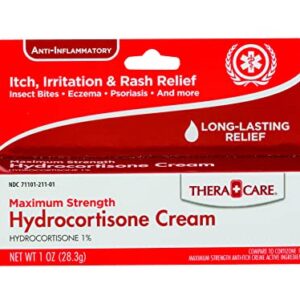 Thera Care Hydrocortisone Cream 1 oz | Maximum Strength Relief