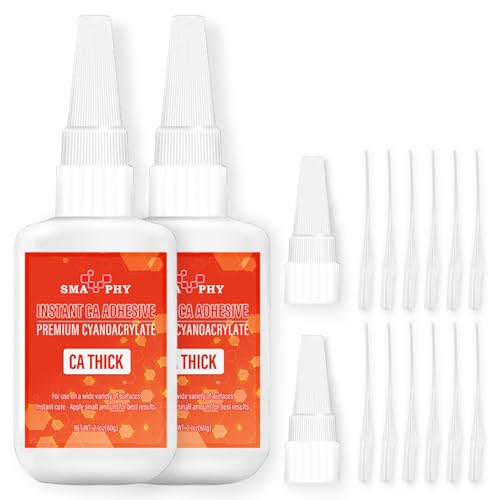 Thick CA Glue 2oz for Wood, Metal, Glass ? 2 Pack