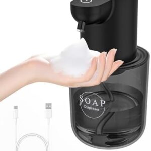 Touchless Foam Soap Dispenser, 13.5oz Wall Mount (Black)