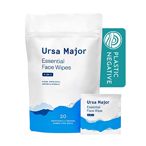Ursa Major Natural Biodegradable Face Wipes 20 Count
