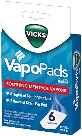 Vicks VapoPads, Menthol Vapor Pads, 6 Count, VSP-19