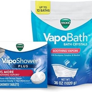 Vicks VapoShower Tablets & VapoBath Crystals Bundle