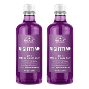 Village Naturals Therapy Nighttime Relief Bath Oil & Wash, 2-Pack