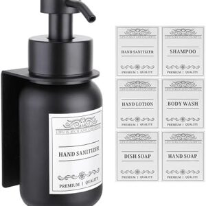 Wall-Mount Black Glass Soap Dispenser ? 8.5 Oz