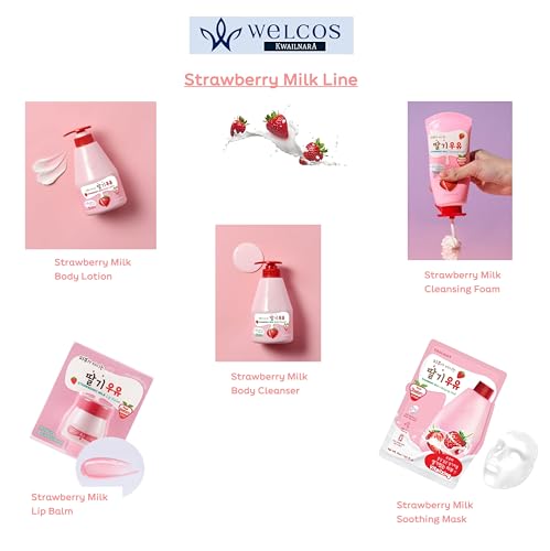 WELCOS KWAILNARA Strawberry Milk Cleanser 560g / 19.75oz - Image 6