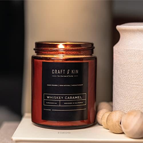 Whiskey Caramel Christmas Scented Candles for Men - Image 5