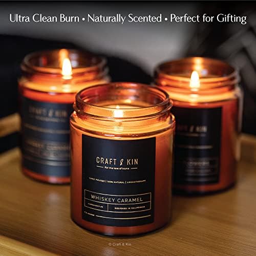 Whiskey Caramel Christmas Scented Candles for Men - Image 4