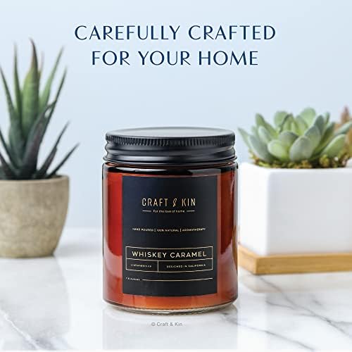 Whiskey Caramel Christmas Scented Candles for Men - Image 3