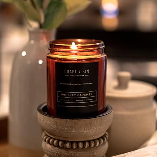 Whiskey Caramel Christmas Scented Candles for Men - Image 2