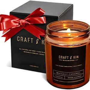 Whiskey Caramel Christmas Scented Candles for Men