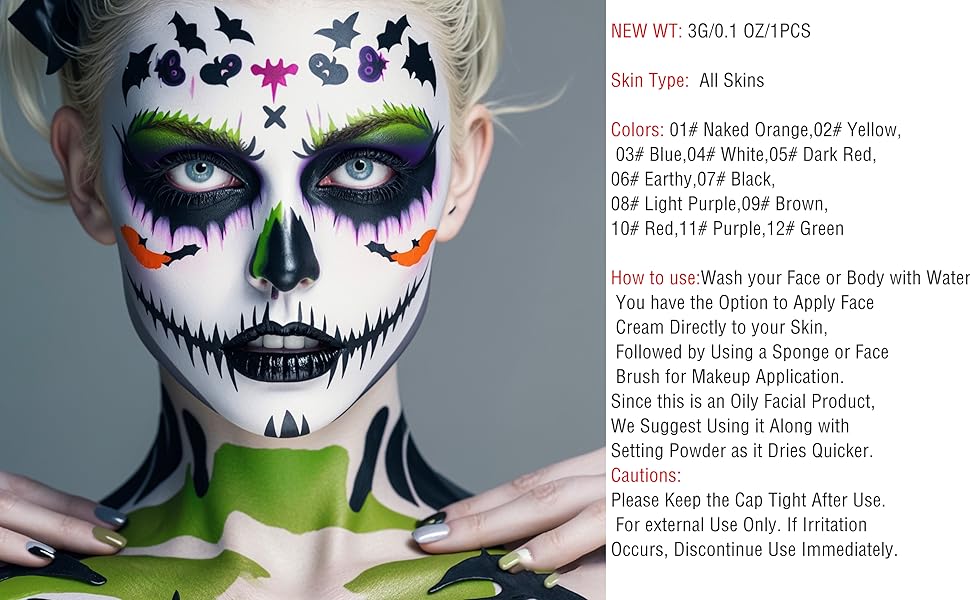 clown vampire makeup clown nose beetlejuice makeup kit camo facepaint art the clown