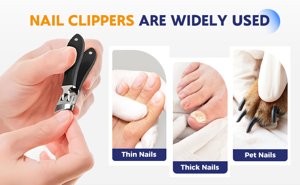 Wide Jaw Opening Anti-Splash Slanted Nail Clipper