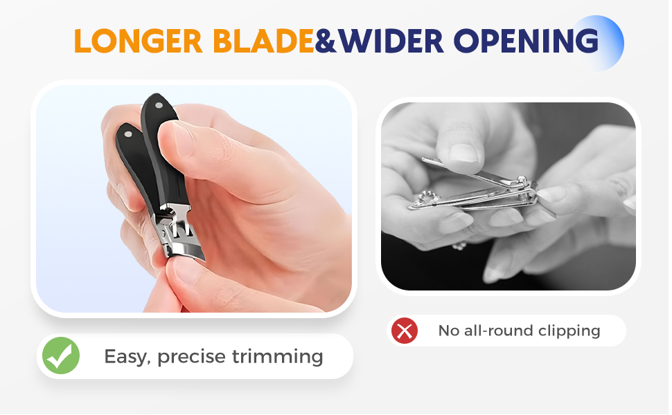 Wide Jaw Opening Anti-Splash Slanted Nail Clipper