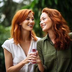 3 women loving lushy lox red hair dry shampoo powder