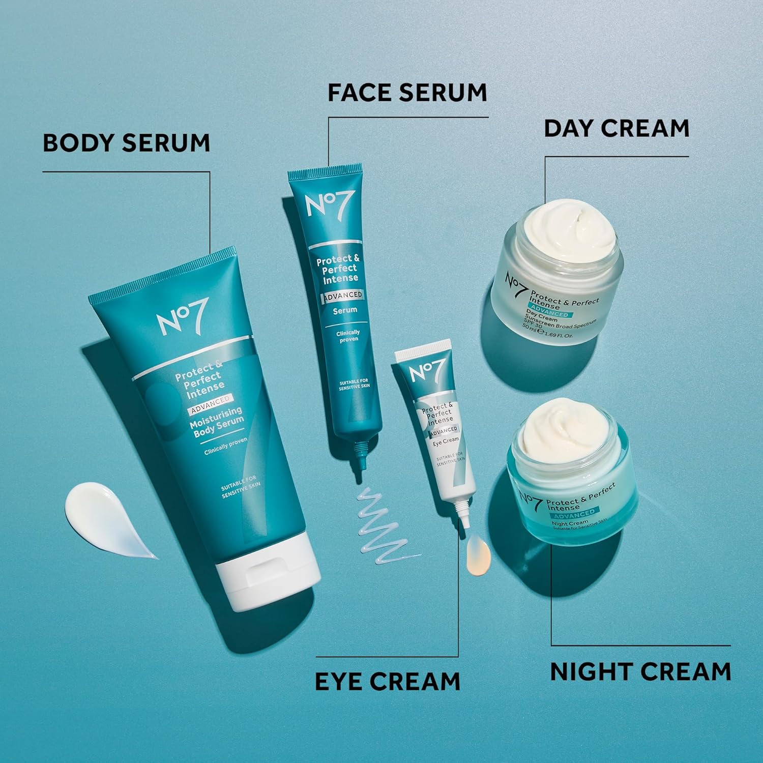 No7 Protect & Perfect Eye Cream - Intense Advanced Under Eye Cream for Dark Circles - Enriched with Hydrating Hyaluronic Acid and Nourishing Shea Butter to Revive Tired-Looking Eyes (0.5 Fl Oz) - Image 7