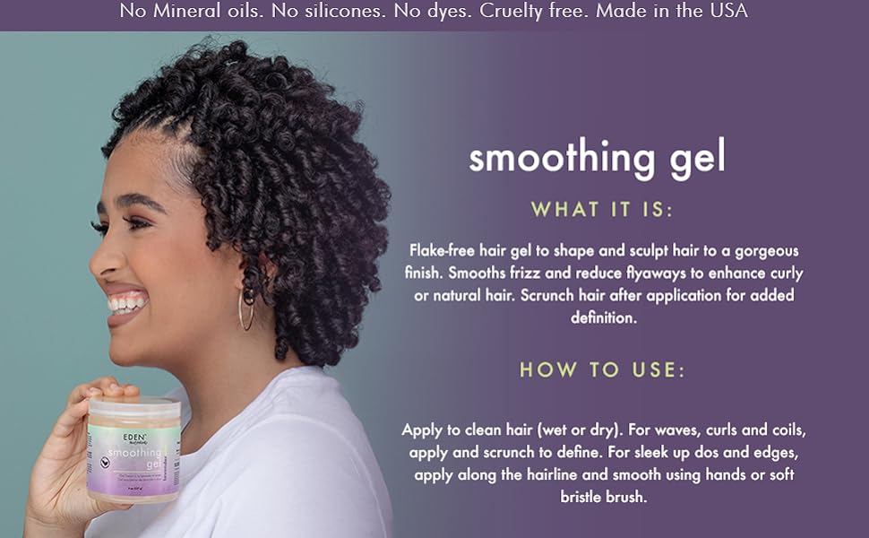 model holding smoothing gel standing profile