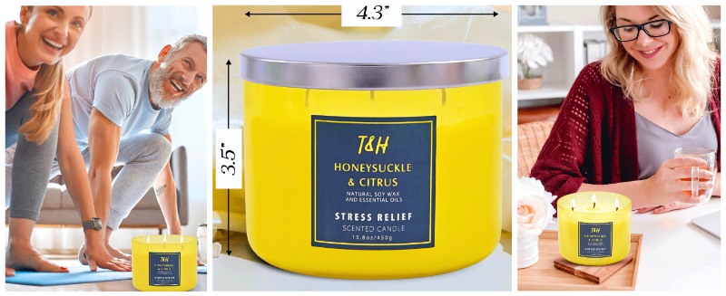 Honeysuckle Citrus Scented Candle