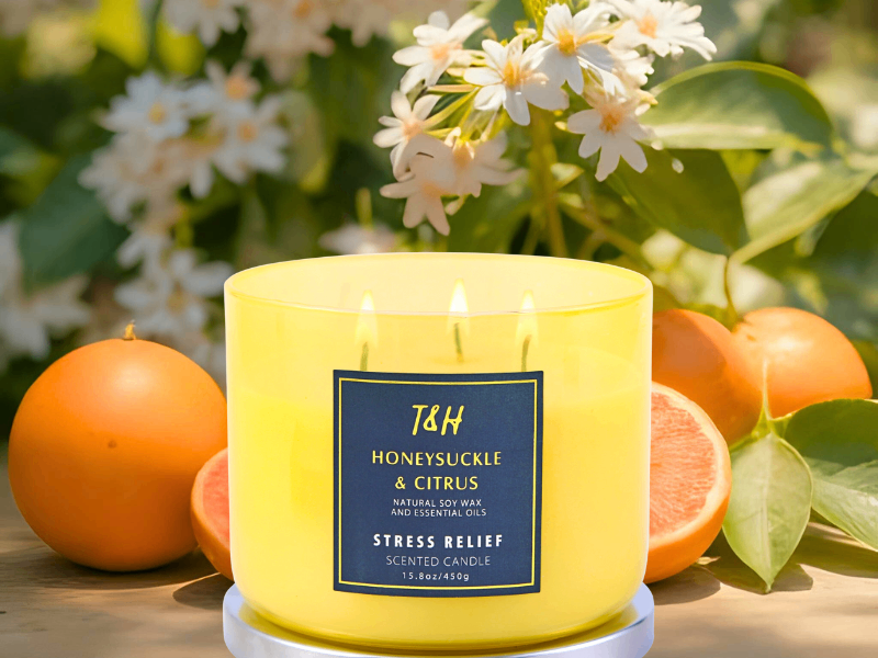 Honeysuckle Citrus Scented Candle