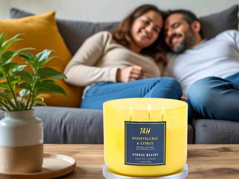 Honeysuckle Citrus Scented Candle