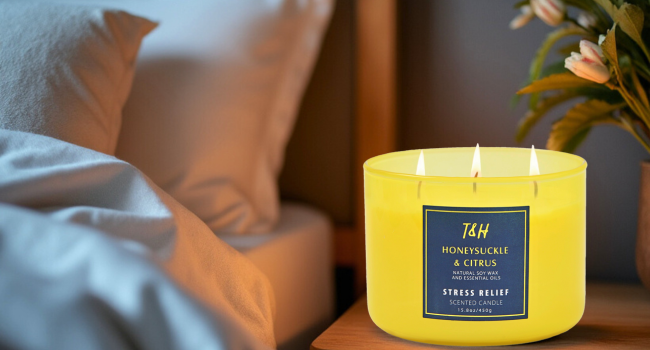 Honeysuckle Citrus Scented Candle